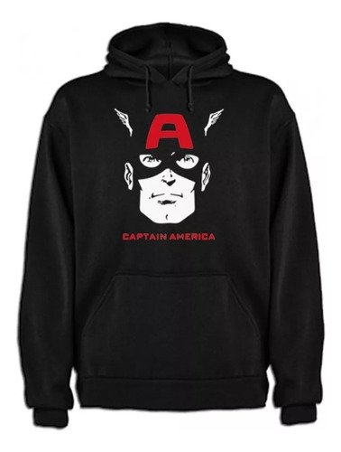 Buzo Canguro Capitan America - Con Capucha Unisex - Ca01