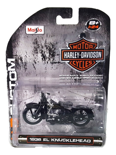 1:24 Motos A Escala 1/24 Harley Davidson Custom Hd Maisto