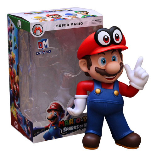 Figura Gigante Super Mario Bros Odyssey 39cm Gorra Cappy 