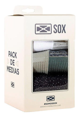 Medias X3 Sox Tripack Hombre 3 Cañas Invisible Baja Normal 