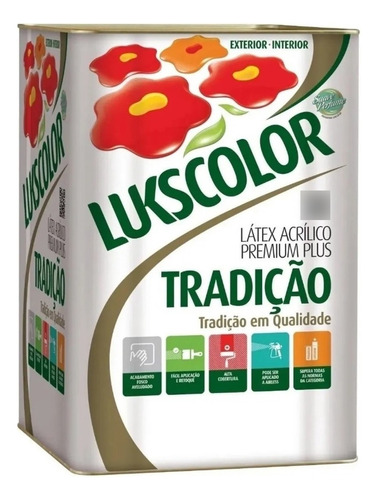Tinta Latex Verde Agua Lukscolor Tradição 18l Premium Cor Verde/água