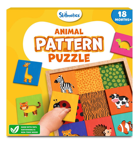 Skillmatics Juego De Rompecabezas Con Patrones De Animales: