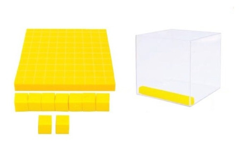 Base 10 Con Cubo Transparente - Material Didáctico