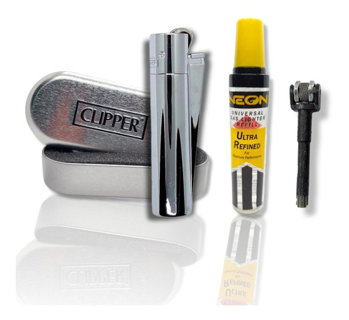 Clipper Metalico Plata Brilloso / Piedra / Rellenador Mini