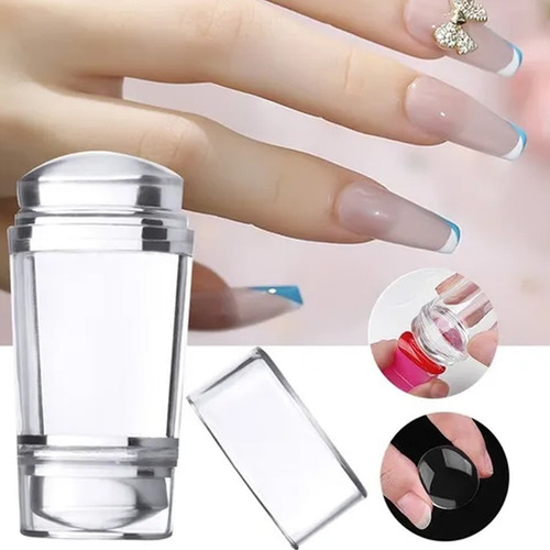 Kit De Estampado De Uñas Transparente De Silicona Francés L