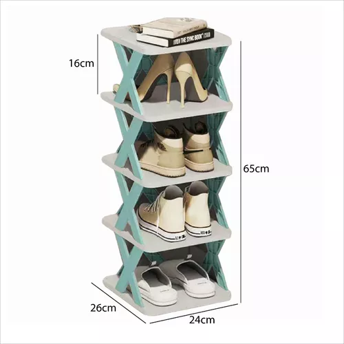 Organizador Zapatero Plástico Ajustable 5 Niveles Vertical