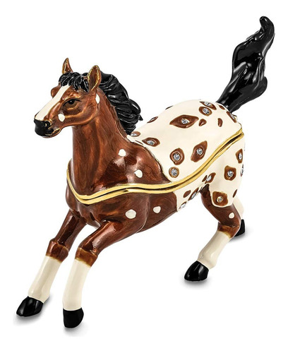 Caballo Aspen Appaloosa Peltre Caja Joyeria Coleccionable