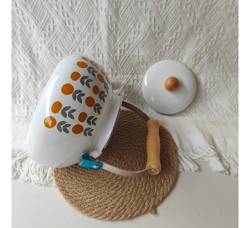 Tetera Esmaltada De , Tetera Decorativa De 2,5 L Con Mango,