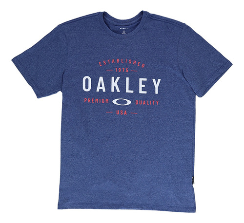 Camiseta Masculina Oakley Premium Quality Tee Azul Escuro