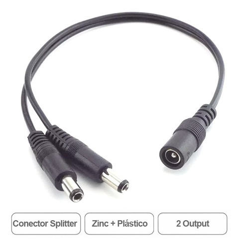 Cable Pulpo Poder Para 2 Cámaras De Seguridad Bnc Cctv