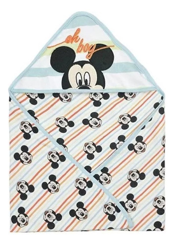 Toalla Mickey Capucha Colores Bambino Original