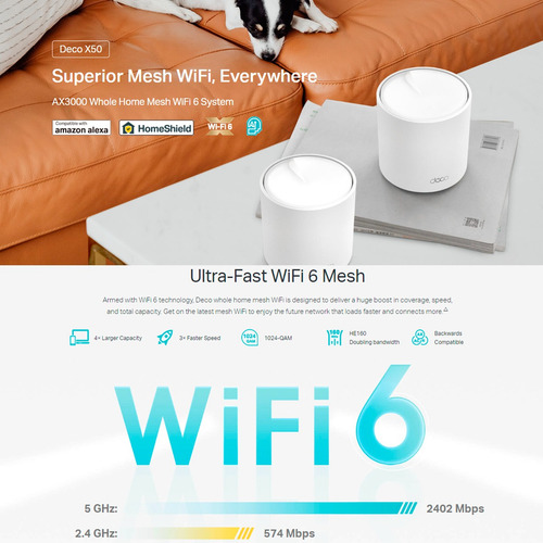 Sistema Wi-fi Mesh Tp-link Deco X50 V1 Blanco 100v/240v