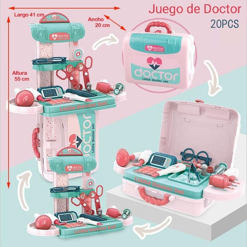 Imagen 8 de 8 de Juego De Doctor, Cocina, Mecanica Y Belleza Para Niños