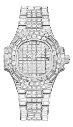 Reloj Drocuamgoya Top Bling De Lujo Con Diamantes Para Hombr