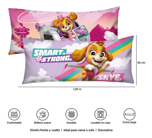 Almohada Súper Jumbo Paw Patrol Smart - Providencia Color Rosa claro