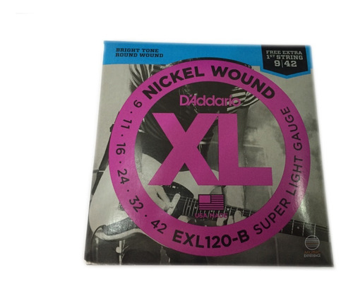 Encordoamento Guitarra 09-42 Corda Extra D'Addario EXL120-B