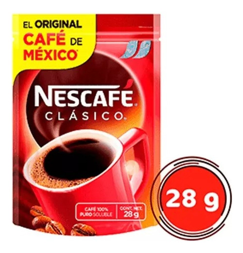 Nescafe Soluble Clasico Caja Con 24 Paquetes De 28 Gr