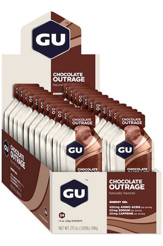 Gel Running Gu Energy Chocolate Outrage Caja 24 Pz   Gugelch