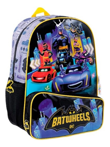 Mochila Espalda 16 Batwheels Negra Personajes Color Negro