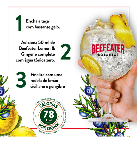 Combo 1 Gin Beefeater London Dry + 4redbull Tropical Tradicional