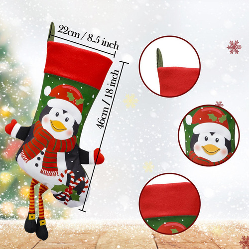 Calcetín Navideño, Bolsa De Regalo Para Dulces, Calcetín