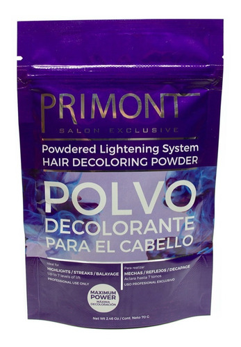 Primont Polvo Decolorante Maximum Power Reflejos Pelo X 70gr