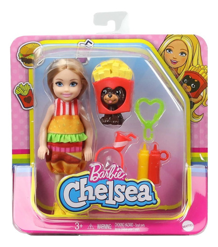 Barbie Chelsea Con Disfraz De Hamburguesa Mattel Original