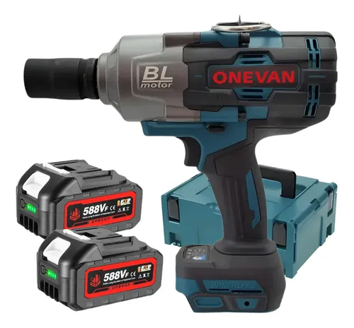 Chave De Impacto 3/4 4100nm Potente 2 Baterias 6ah Brushless Azul 21v
