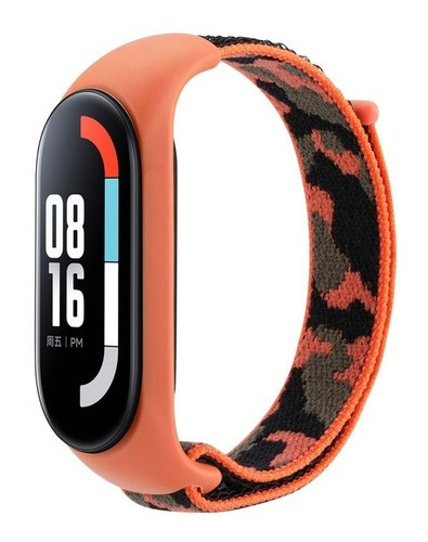 Correa Camuflaje Para Xiaomi Mi Band 7 6 5 4 Silicón Y Nylon