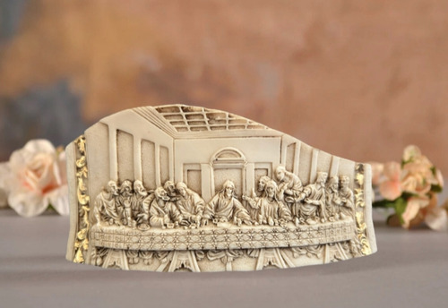 3 Piezas Ultima Cena 13.5 Cms Beige