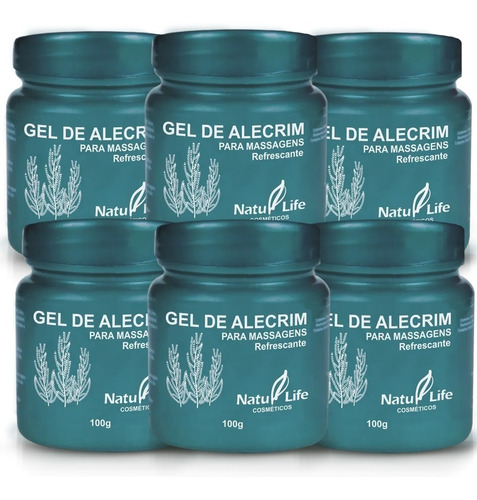 Gel De Alecrim (c/ Oleo Essencial) 100g Natulife Kit C/6