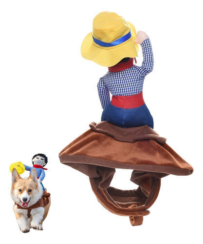 Perro Equitación Vaquero Traje Estilo Jinete Diseño Vestido