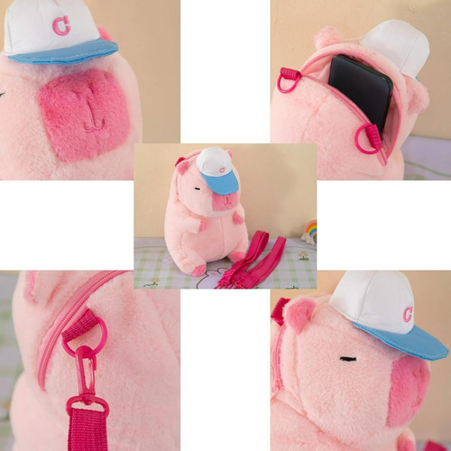 , Bonita Mochila De Felpa Con Diseño De Dibujos Animados De