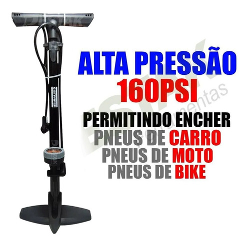 Bomba De Ar Manual Pneus Carro Moto Bicicleta 160psi Starfer