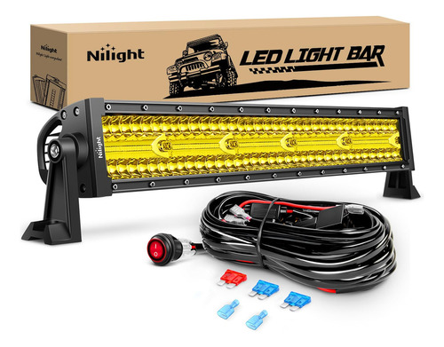 Barra De Luces Led Ámbar Nilight De 22 Pulgadas 480w Triple