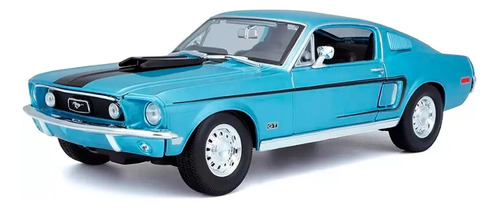 1968 Ford Mustang Cj Cobra Jet Blue 1/18 Maisto Febo