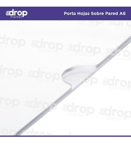 Imagen 4 de 10 de Porta Hojas A6 10x15 Sobre Pared Pet Tipo Acrílico X 1 U.