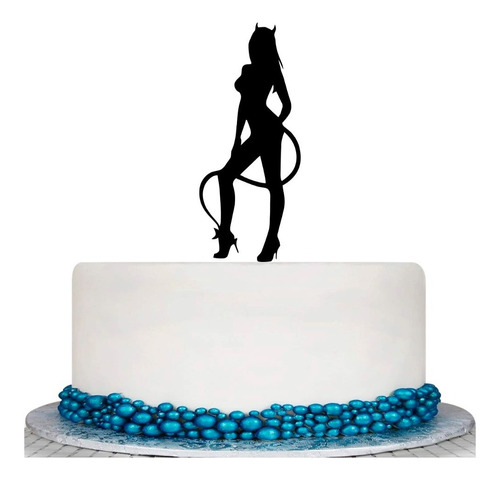 Cake Topper Adorno Torta - Chica Mujer Diablita