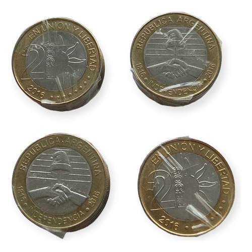 Lote Moneda 2 Pesos Argentina Conmemorativa Bicentenario2016