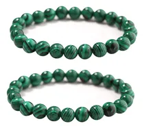 Comprar Yooestores82 Juego De Pulseras De Malaquita, Pulseras Elásti