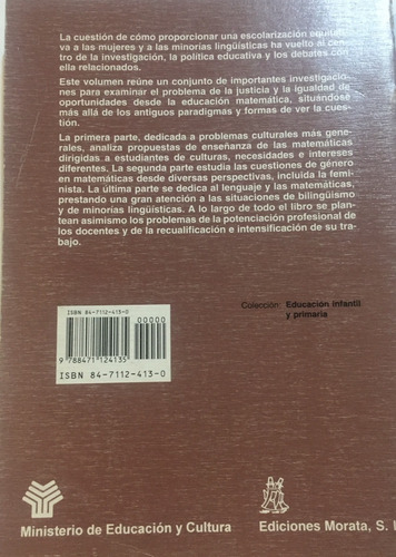Libro Equidad Y Enseñanza De Las Matematicas: Nuevas Tendenc