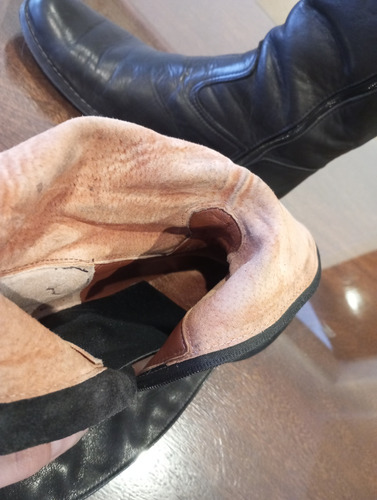 Botas De 100% Cuero, Mujer 39/40 Poco De Uso. (Usado)