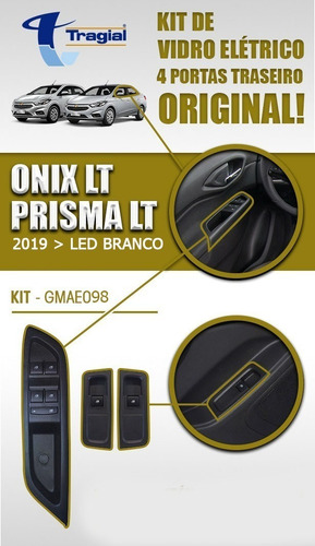 Vidro Eletrico Traseiro Onix Lt Prisma Lt 2019 Led Branco