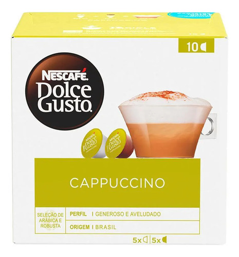 Cappuccino Em Cápsula Dolce Gusto Caixa 117g 10 Unidades