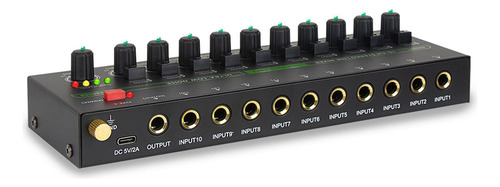 Console De Mistura De Som De Áudio Mixer 10 Entrada