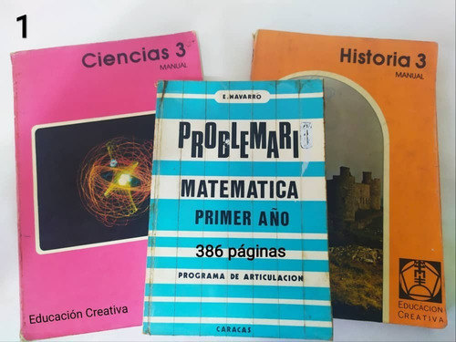 3 Libros Problemario Matemáticas Manual Historia Y Ciencias 