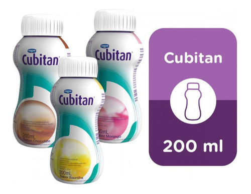 Suplemento em líquido Danone  Cubitan Cubitan proteínas Cubitan sabor  baunilha em garrafa 15 un