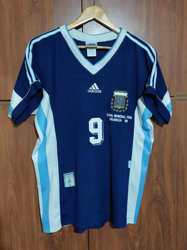 Camiseta Seleccion Argentina 1998 Suplente Original De Época