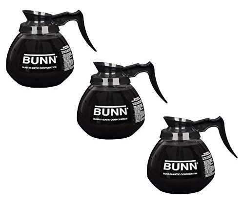 Bunn - Decantador Para Cafetera (3 Unidades), Color Negro