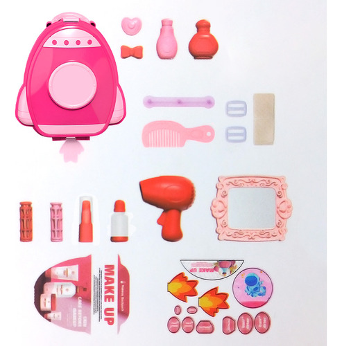 Juego Infantil De Belleza 18pzs Con Mochila Espacial